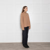 Van Kukil Camel Cashmere Funnel Neck Jumper