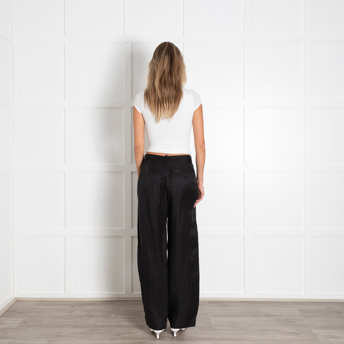 Munthe Black Linen Blend Trousers