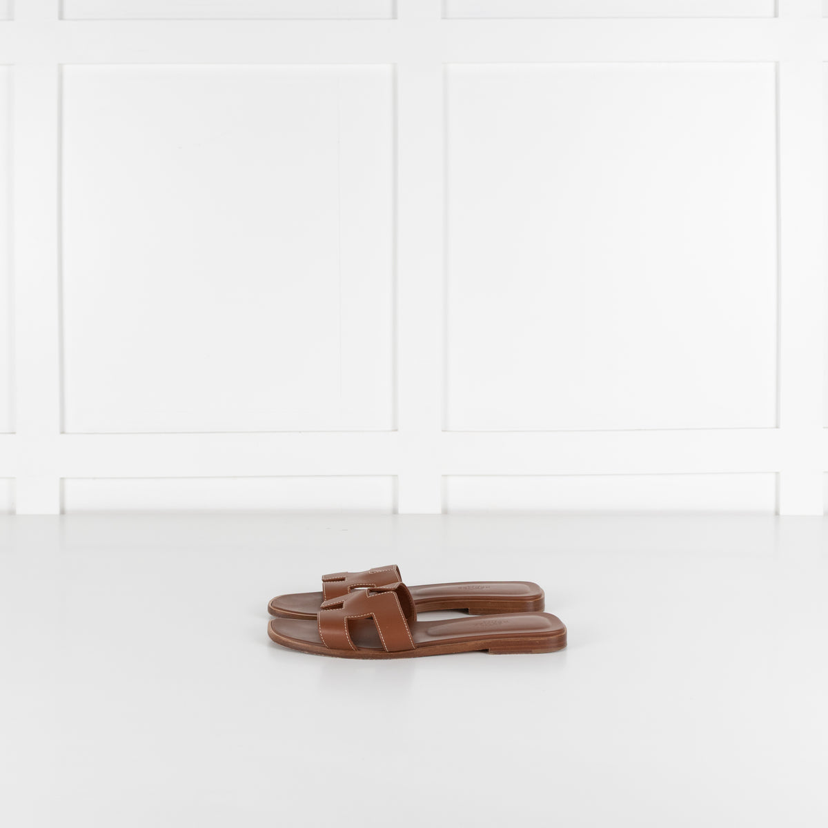 Hermes Tan Leather Oran Sandals