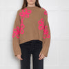 Essentiel Antwerp Camel Jumper with Neon Motif