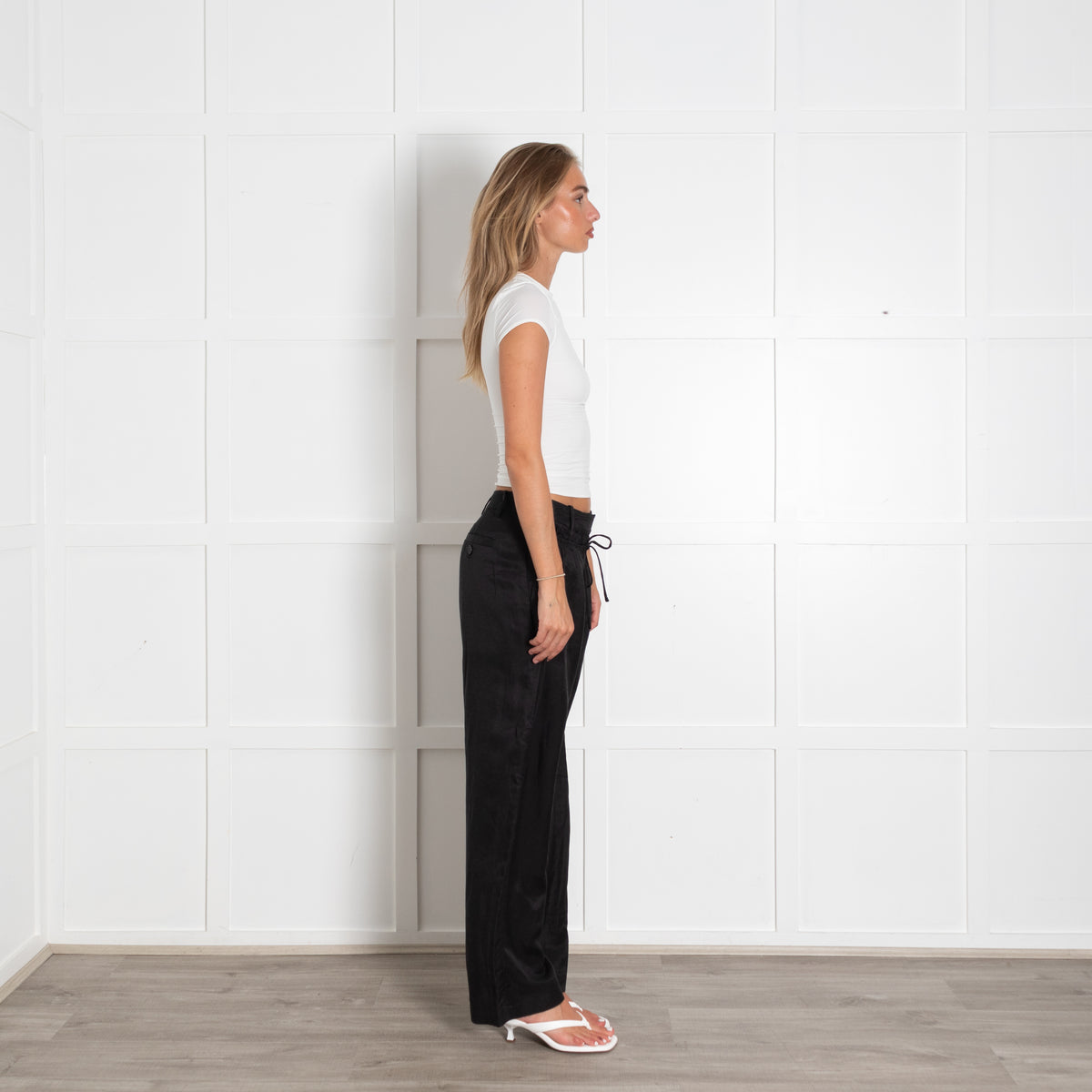 Munthe Black Linen Blend Trousers