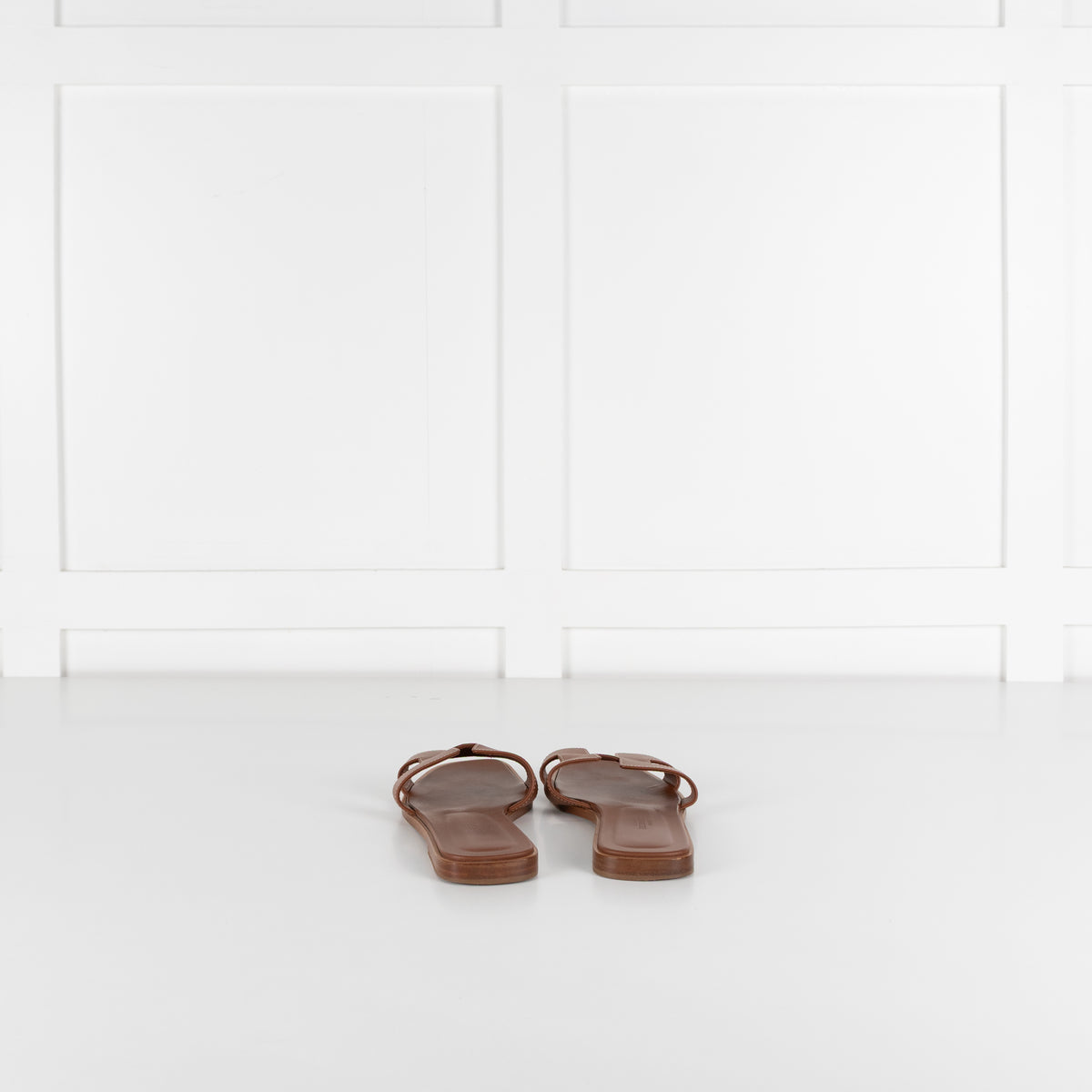 Hermes Tan Leather Oran Sandals