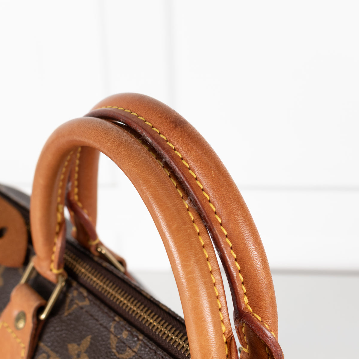 Louis Vuitton Brown Coated Canvas Monogram Speedy 35