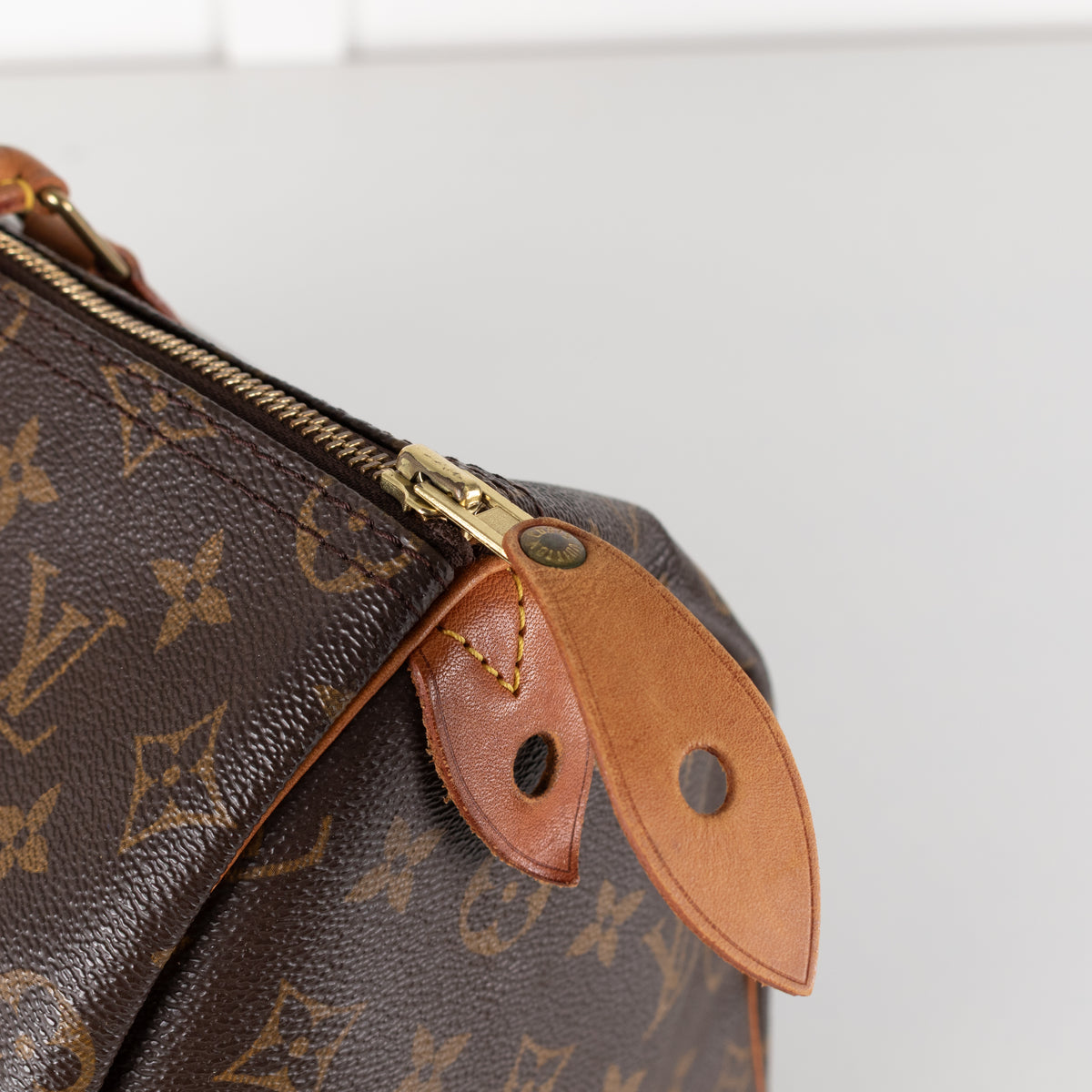 Louis Vuitton Brown Coated Canvas Monogram Speedy 35
