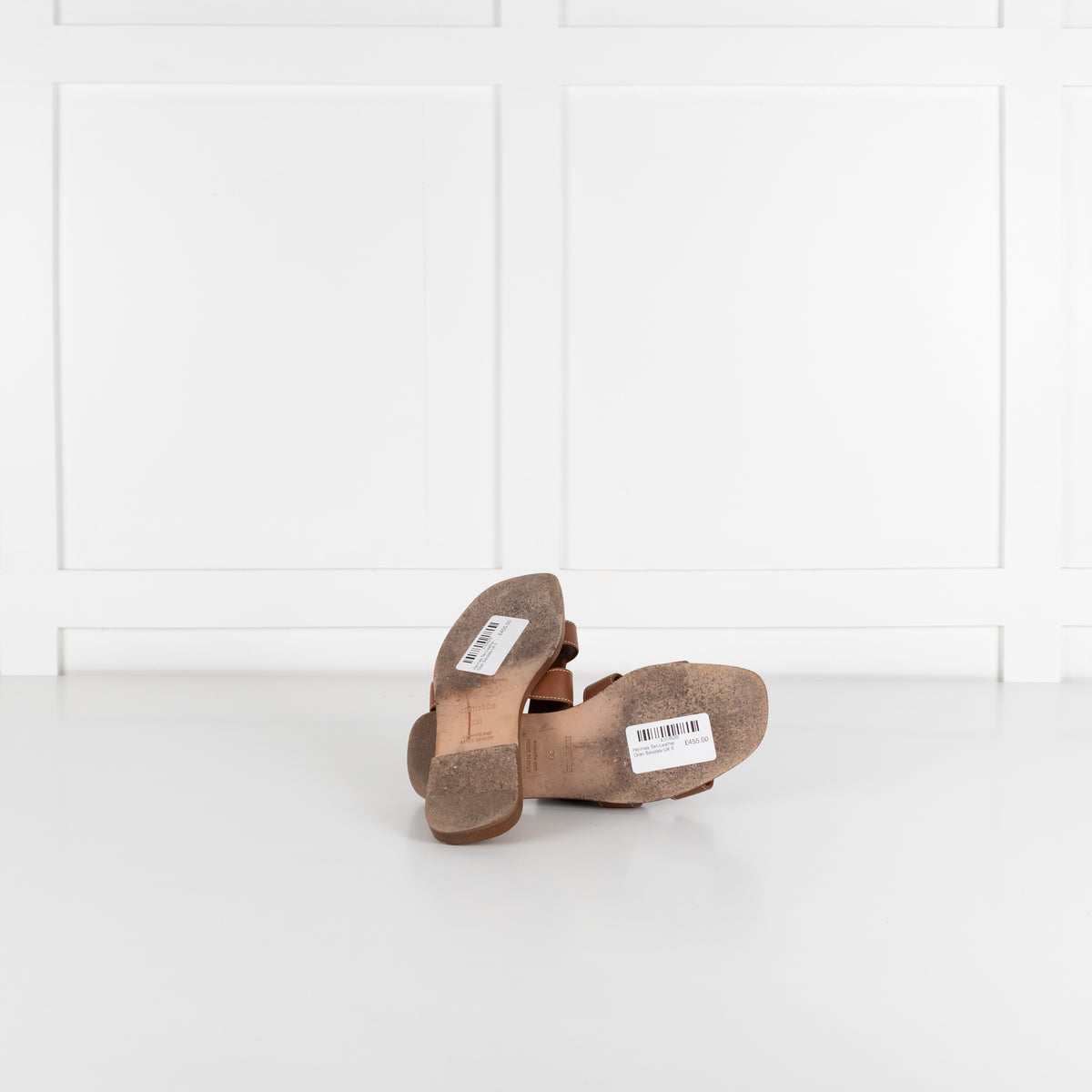 Hermes Tan Leather Oran Sandals
