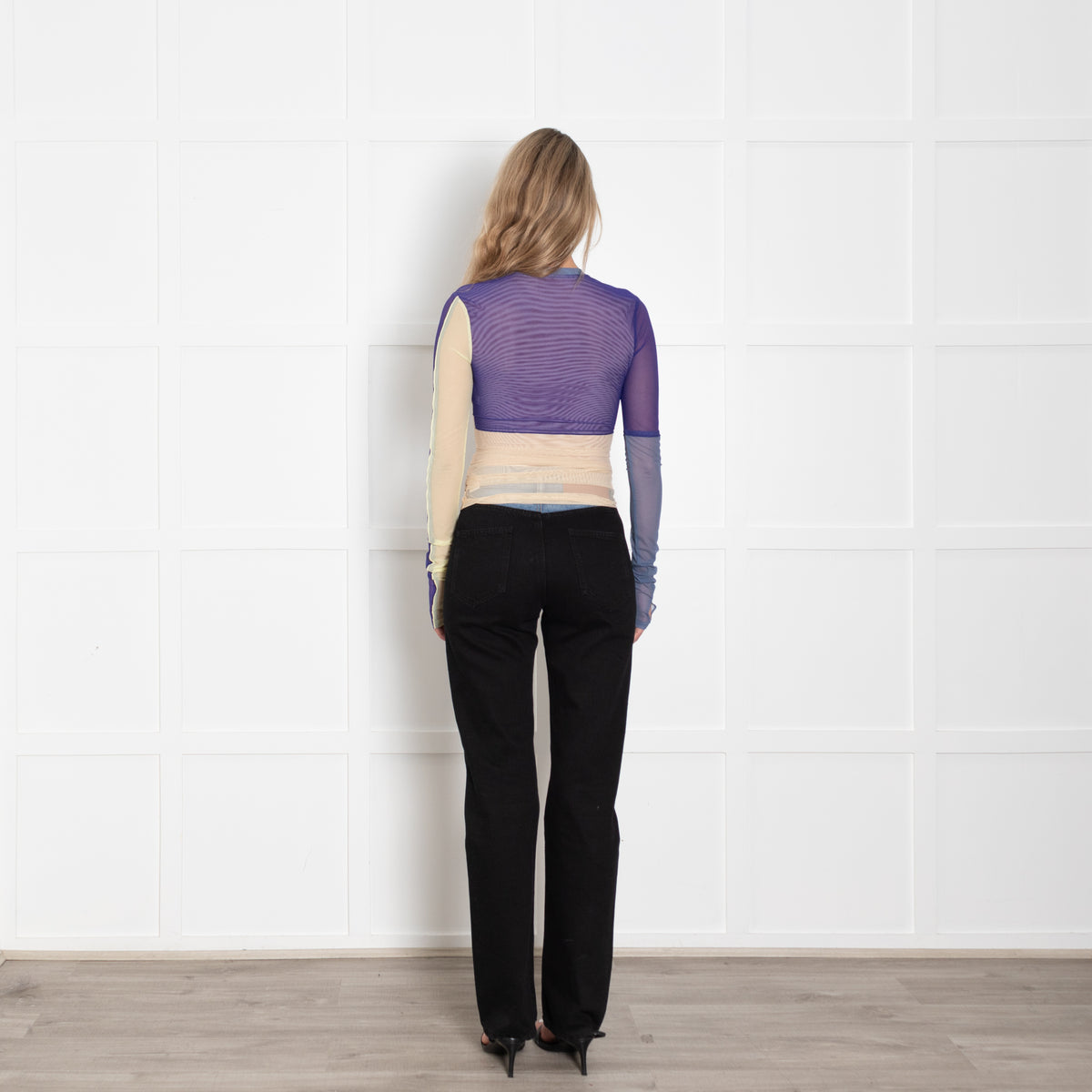 SIR Multi Coloured Sheer Patchwork Top