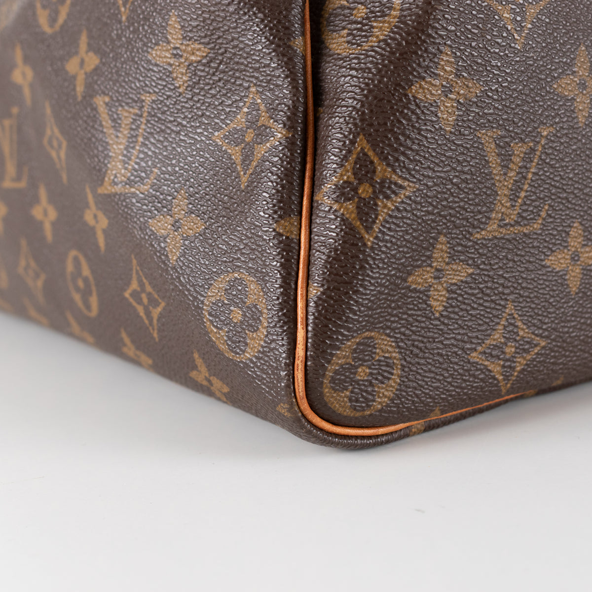 Louis Vuitton Brown Coated Canvas Monogram Speedy 35