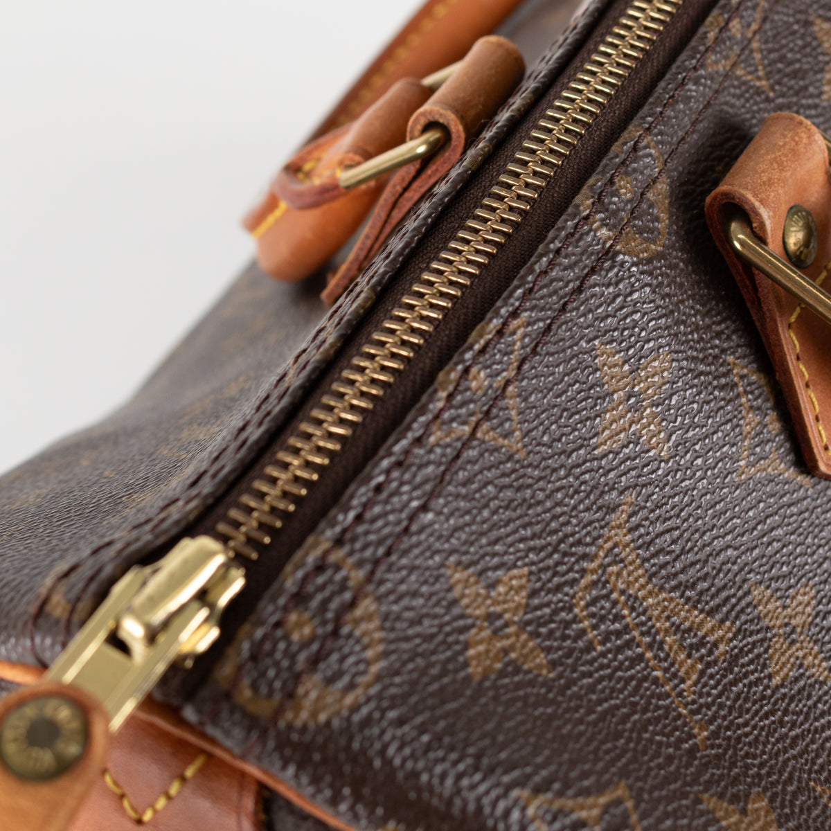 Louis Vuitton Brown Coated Canvas Monogram Speedy 35
