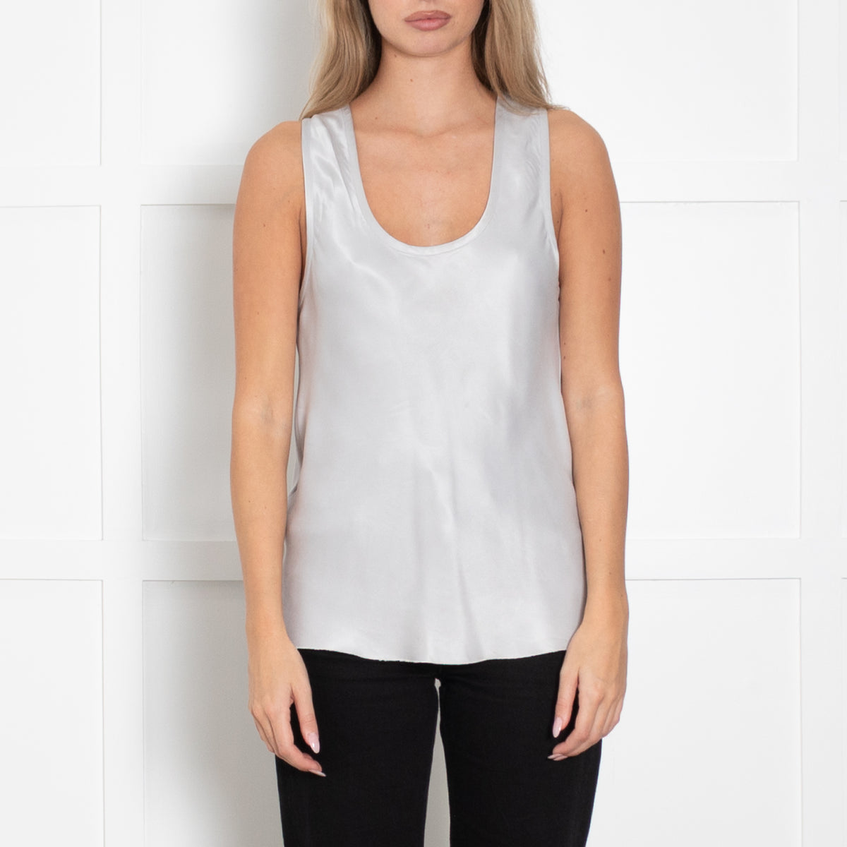 Joseph Pale Grey Sleeveless Vest