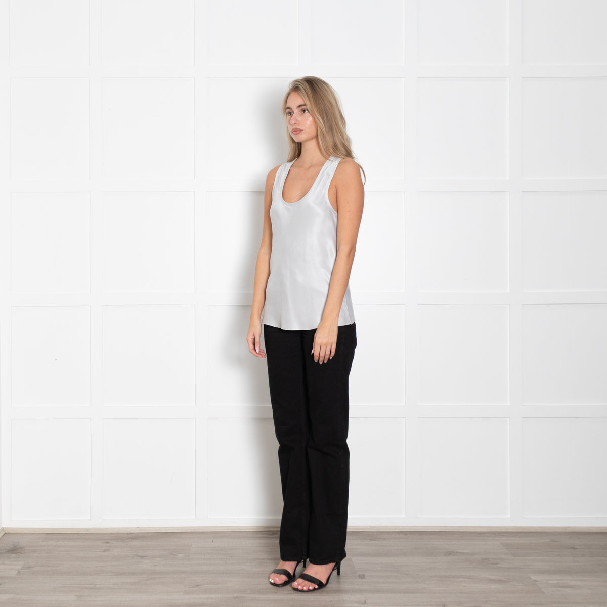 Joseph Pale Grey Sleeveless Vest