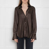 Vince Black & Brown Print Silk Blouse