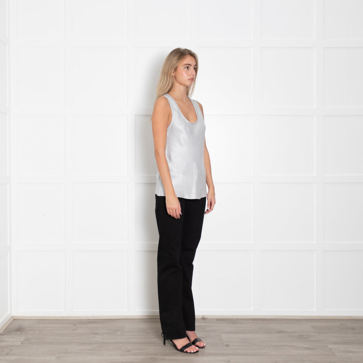 Joseph Pale Grey Sleeveless Vest