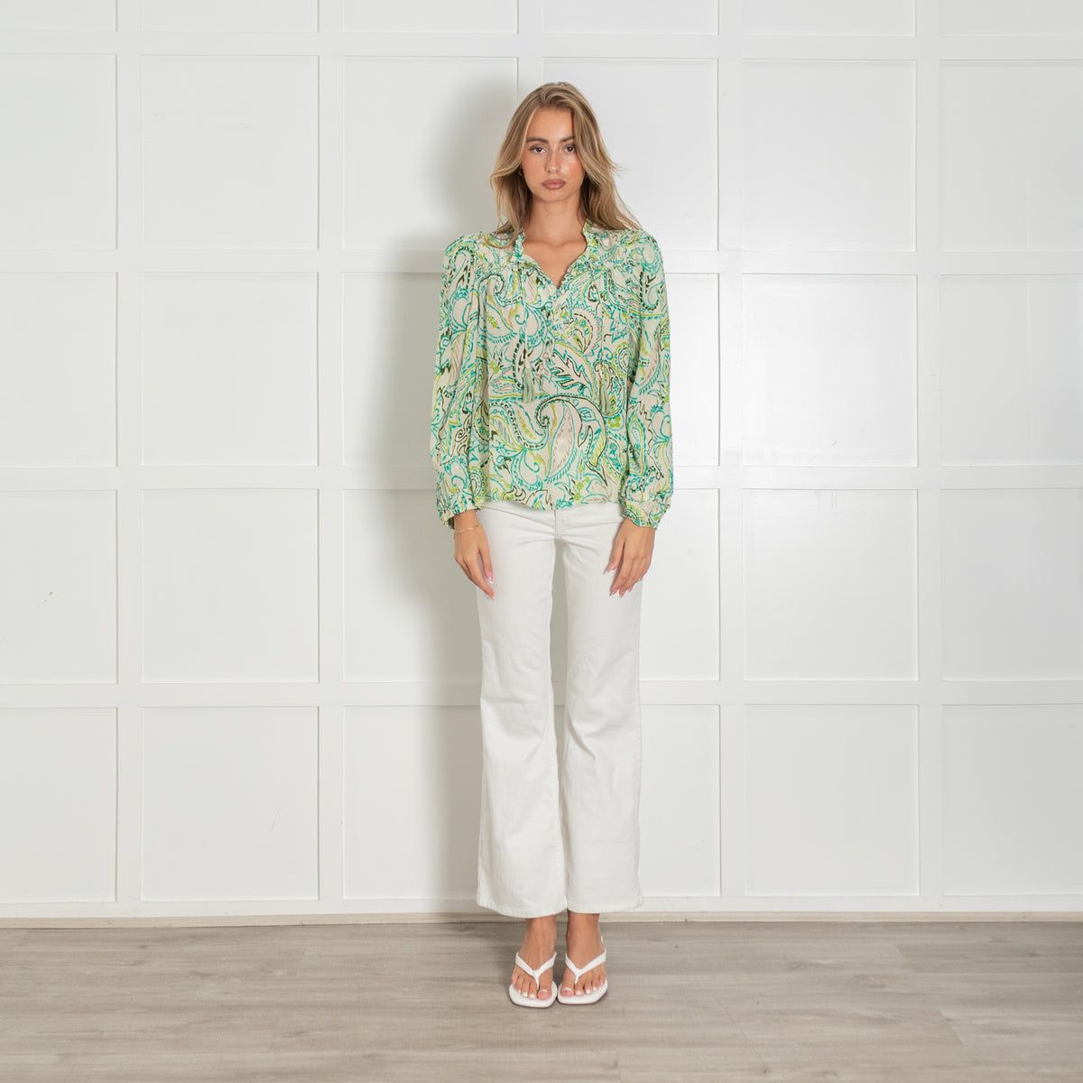 Moliin Green Tassle Blouse