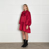 Sister Jane Red Tiered Puff Sleeve Short Dress