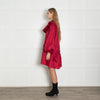 Sister Jane Red Tiered Puff Sleeve Short Dress