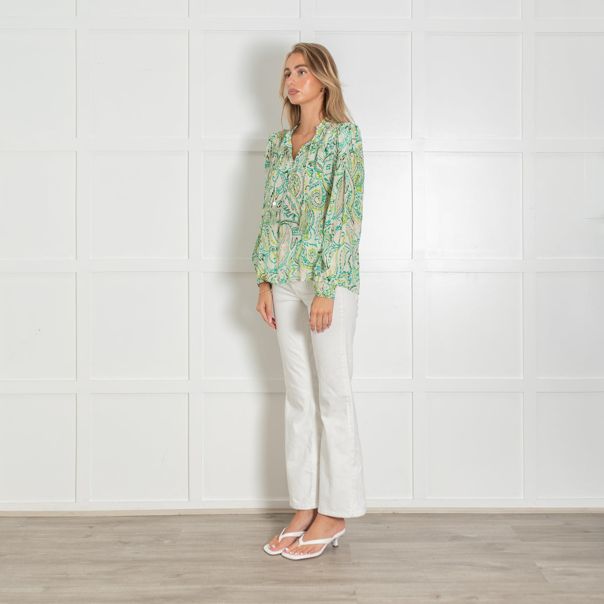 Moliin Green Tassle Blouse