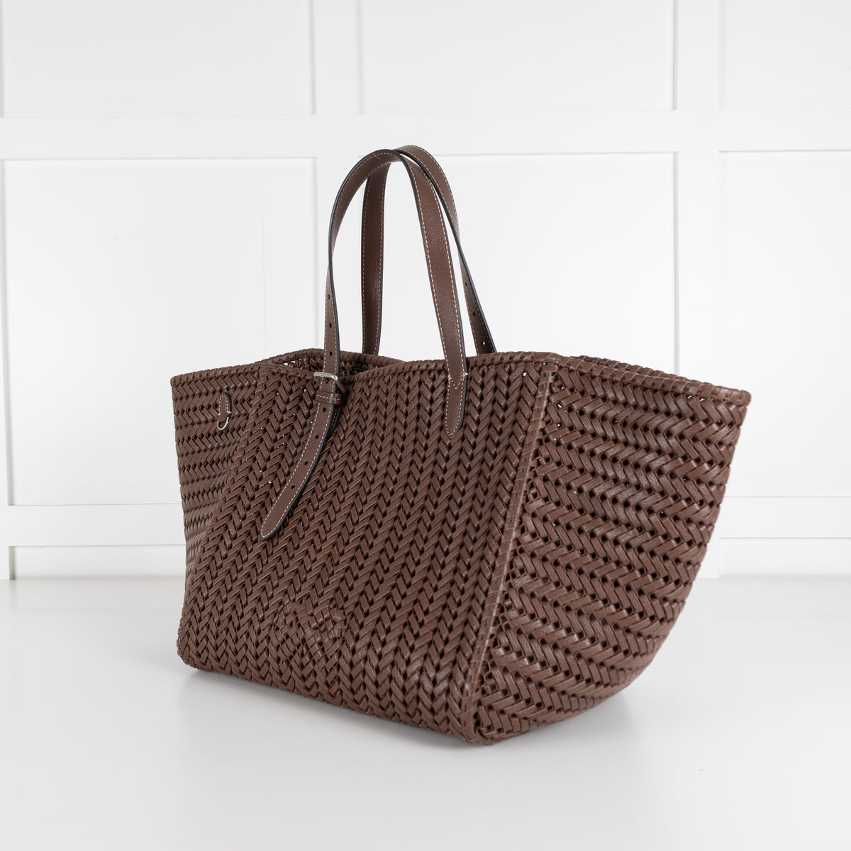Anya Hindmarch Choclolate Brown Neeson Leather Bag