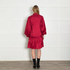 Sister Jane Red Tiered Puff Sleeve Short Dress