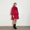 Sister Jane Red Tiered Puff Sleeve Short Dress