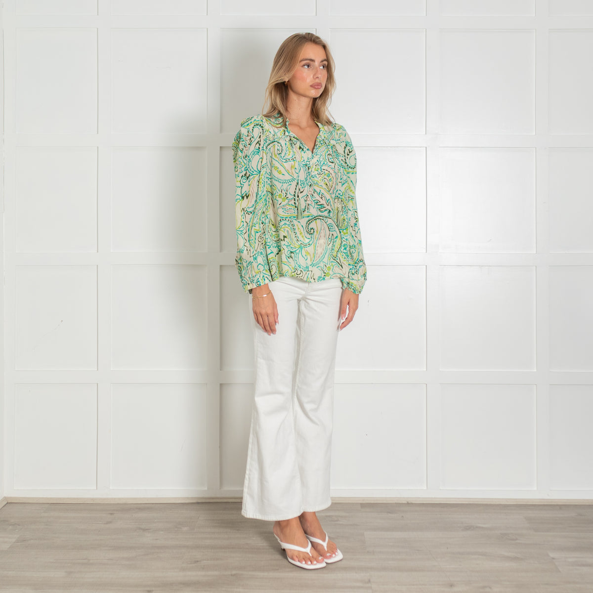 Moliin Green Tassle Blouse