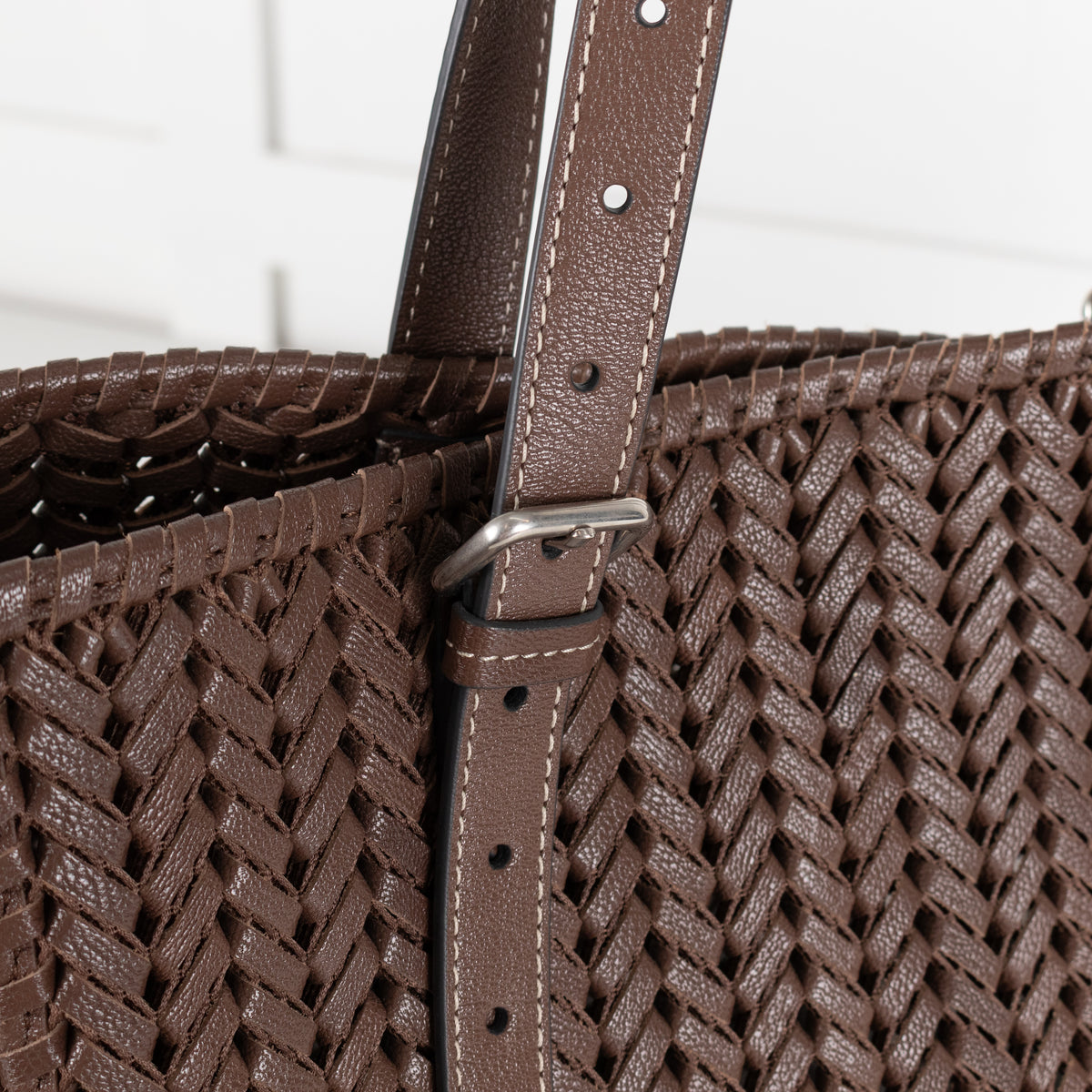 Anya Hindmarch Choclolate Brown Neeson Leather Bag