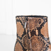 Me + Em Brown Snake Embossed Ankle Boots