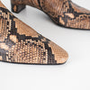 Me + Em Brown Snake Embossed Ankle Boots