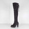 Stuart Weizman Grey Stretch Over Knee Boots