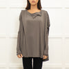 Rick Owens Grey Oversized Long Sleeve Top