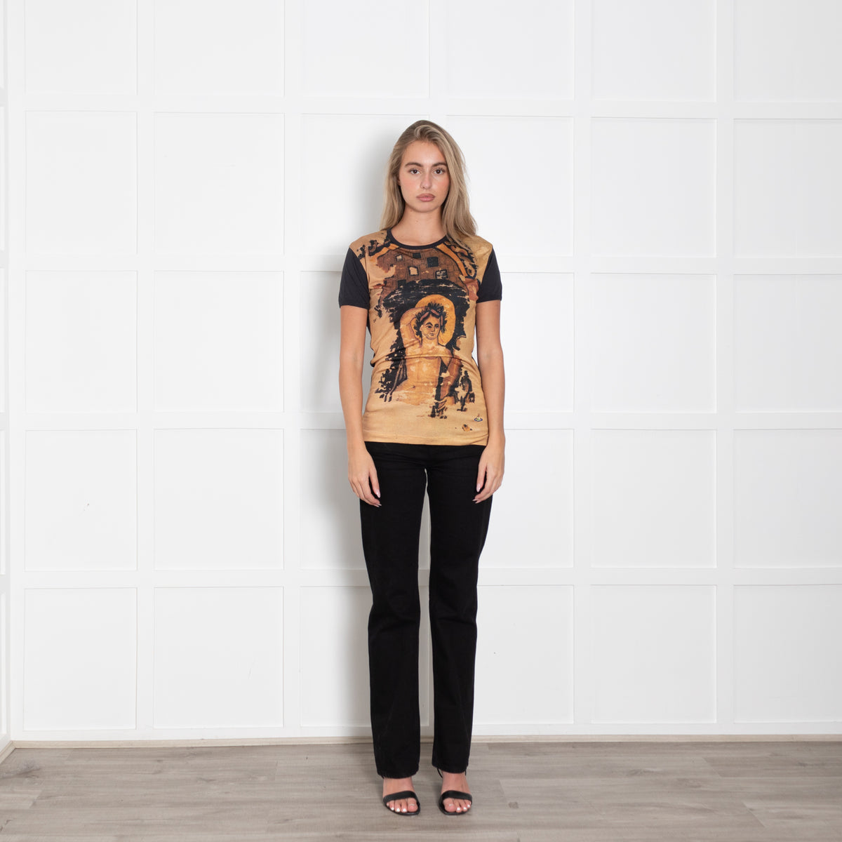 Vivienne Westwood Graphic T-Shirt with Black Sleeves