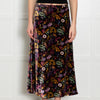 Ridley Purple Multi Floral Velvet Skirt