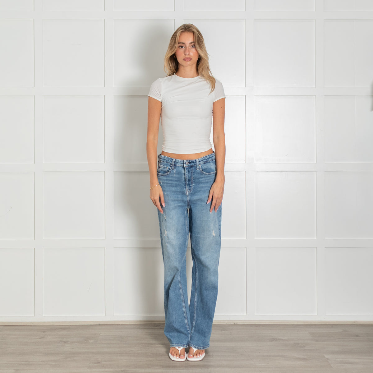 Adriano Goldschmied New Alexxis Wide Leg Blue Jeans