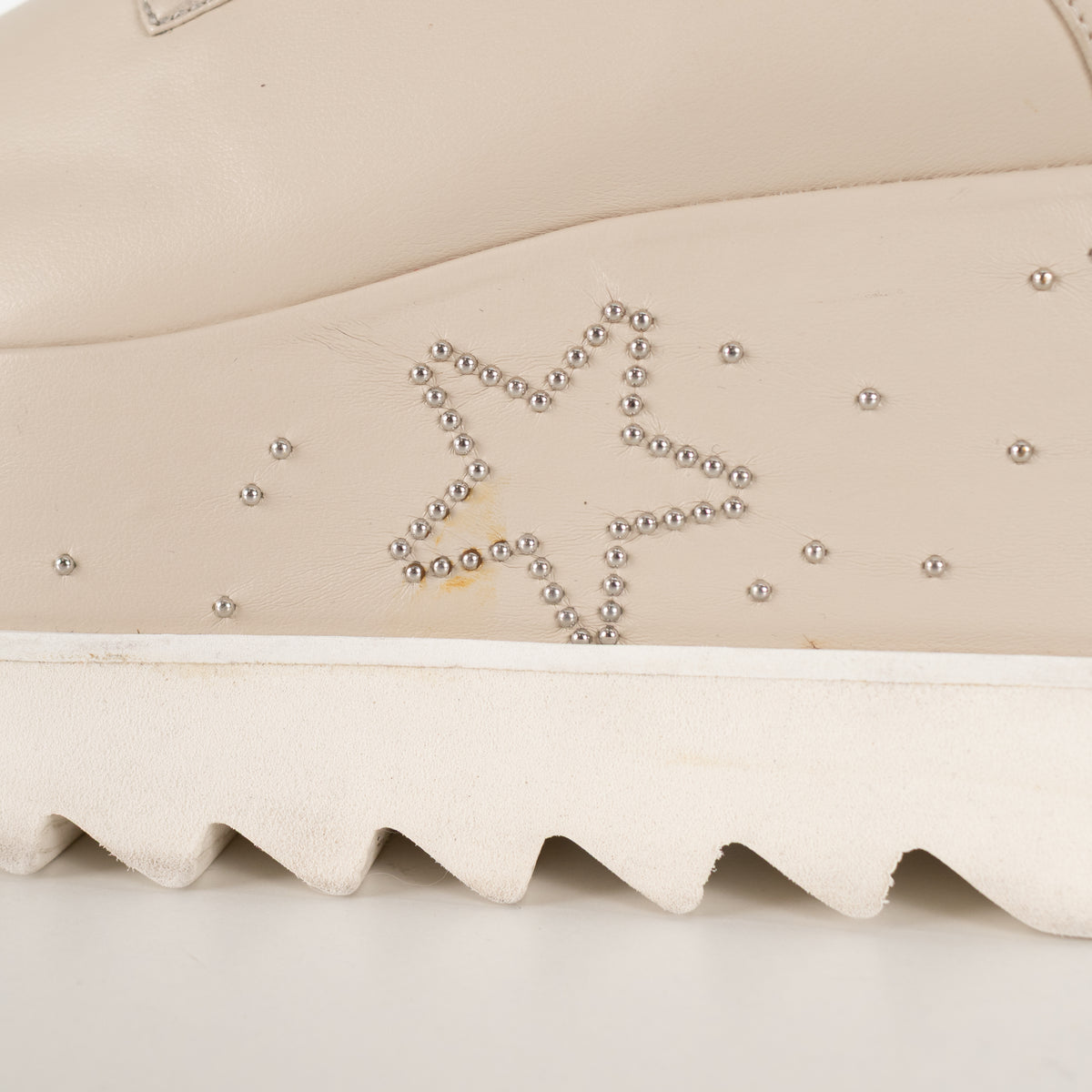 Stella McCartney Butter Cream Elyse Lace Up Platform Shoes