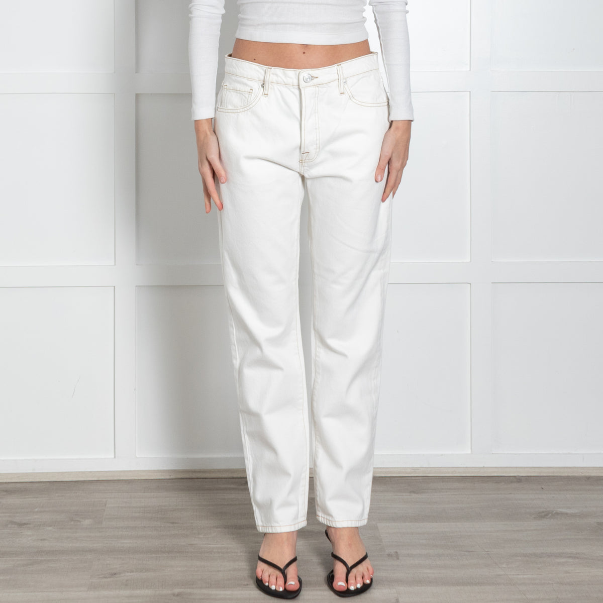 Frame Cream Denim Le Slouch Jeans