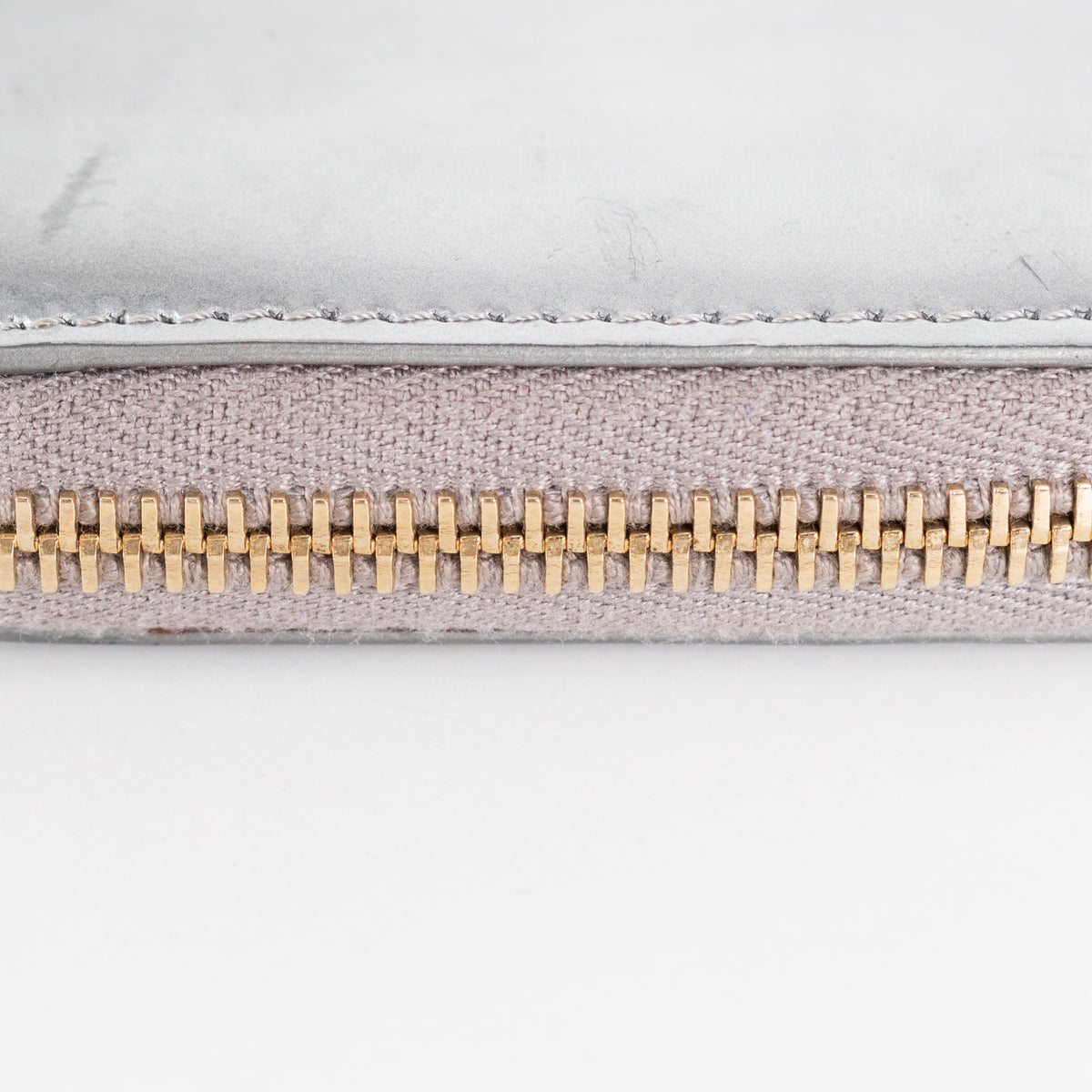 Tod's Silver Patent Leather Small Wallet
