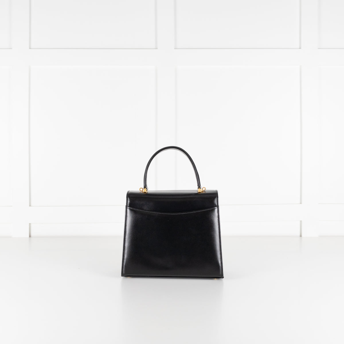 Launer London Black Traviata Top Handle Handbag