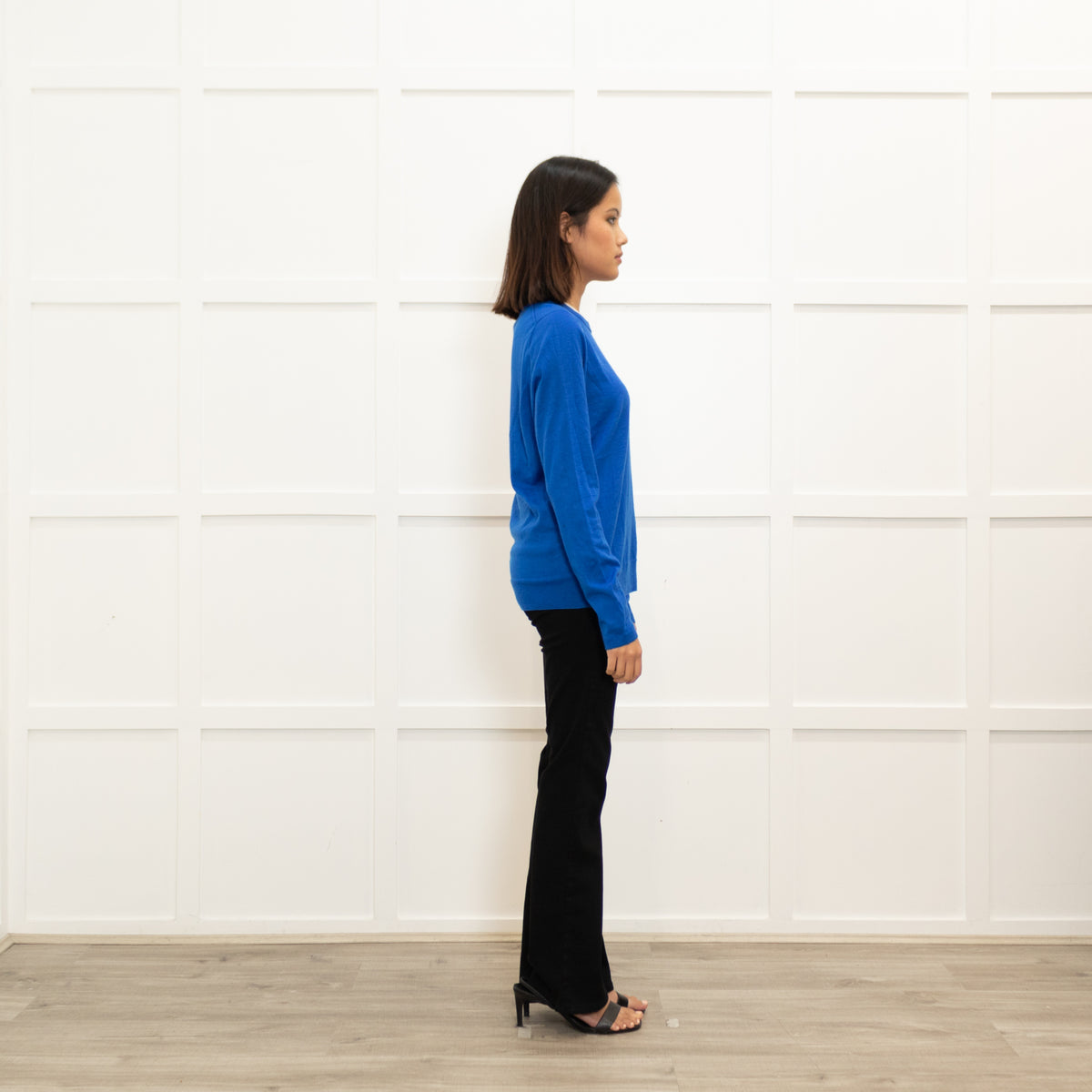 Me + Em Bright Blue Fine Wool Sweater