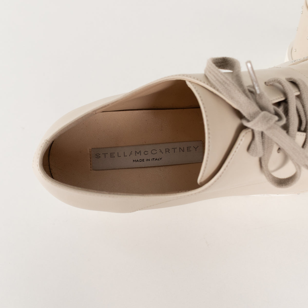 Stella McCartney Butter Cream Elyse Lace Up Platform Shoes