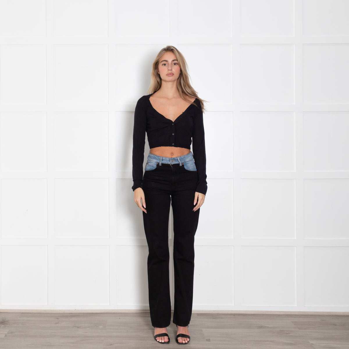 Jacquemus Black Fine Knit Crop Cardigan