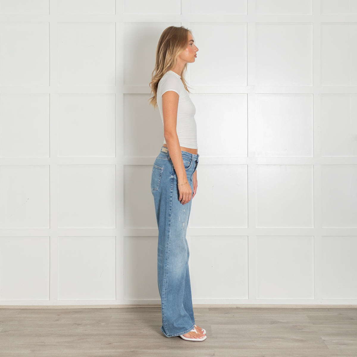 Adriano Goldschmied New Alexxis Wide Leg Blue Jeans