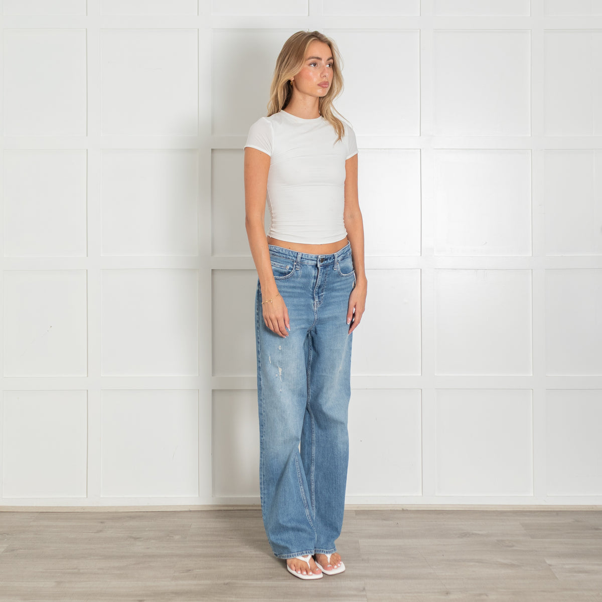 Adriano Goldschmied New Alexxis Wide Leg Blue Jeans