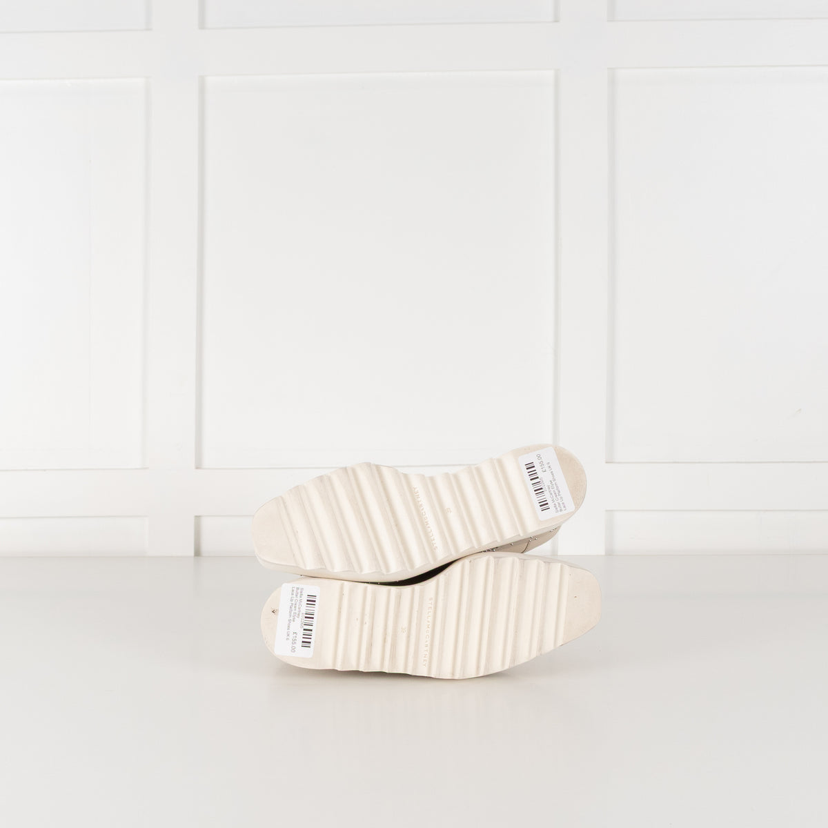 Stella McCartney Butter Cream Elyse Lace Up Platform Shoes
