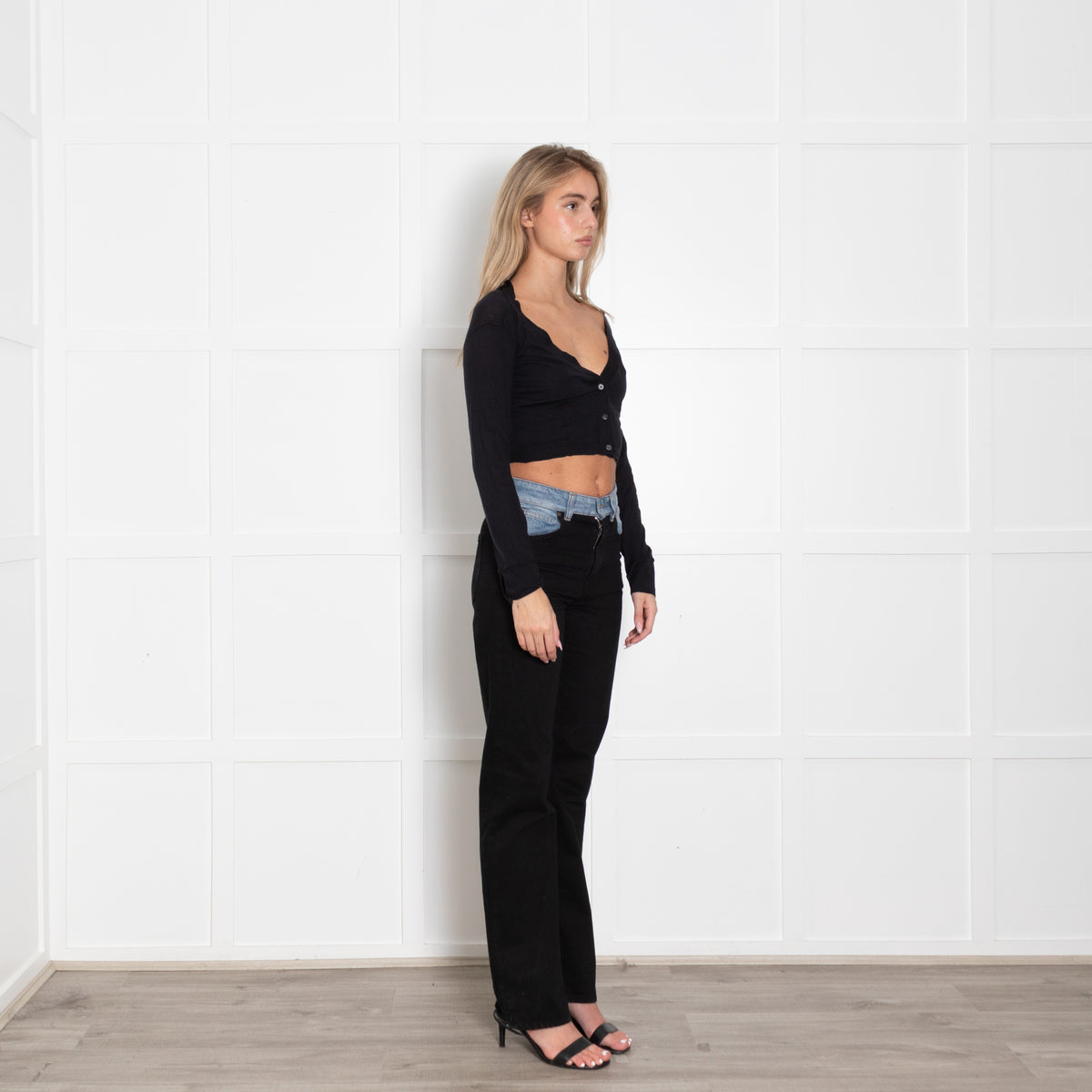 Jacquemus Black Fine Knit Crop Cardigan