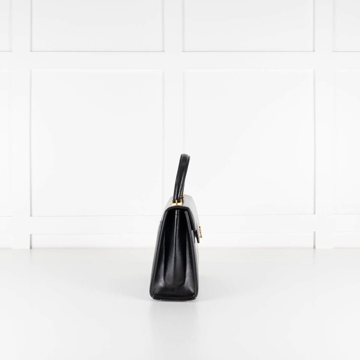Launer London Black Traviata Top Handle Handbag