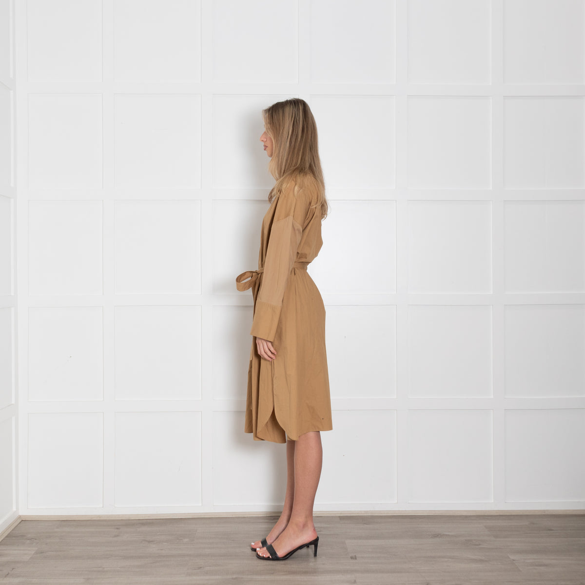 Joseph Camel Darwin Shirt Dress With  Belt