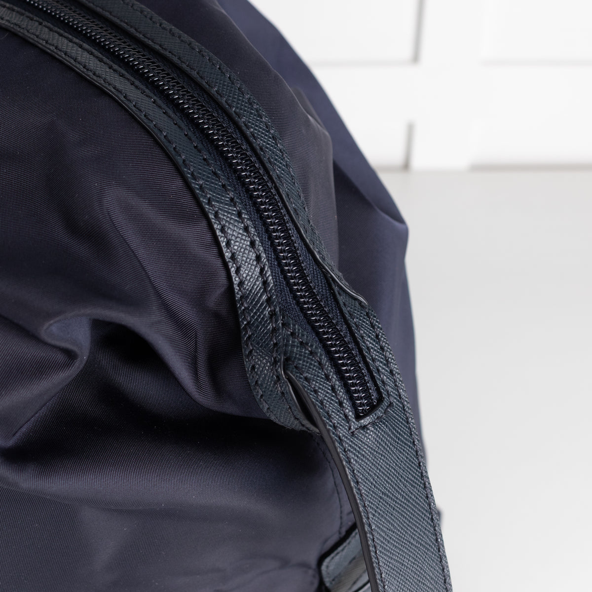 Prada Navy Re-Nylon and Saffiano Leather Duffle Bag
