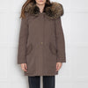 No Label Cotton Mix Parka With Raccoon Detachable Lining & Rabbit Fur Trim