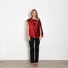 JW Anderson Red Tie Shoulder Sequin Top