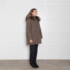 No Label Cotton Mix Parka With Raccoon Detachable Lining & Rabbit Fur Trim