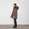 No Label Cotton Mix Parka With Raccoon Detachable Lining & Rabbit Fur Trim
